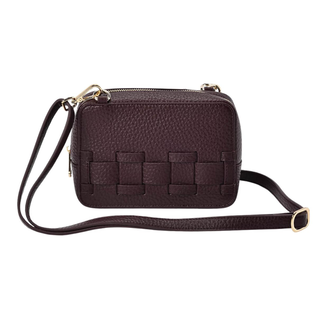 ELMS and KING London Weave Base Crossbody Wine | Minimax