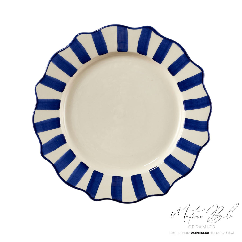 Matias Belo Ceramics Scalloped Dinner Plate Cobalt Blue 27cm | Minimax