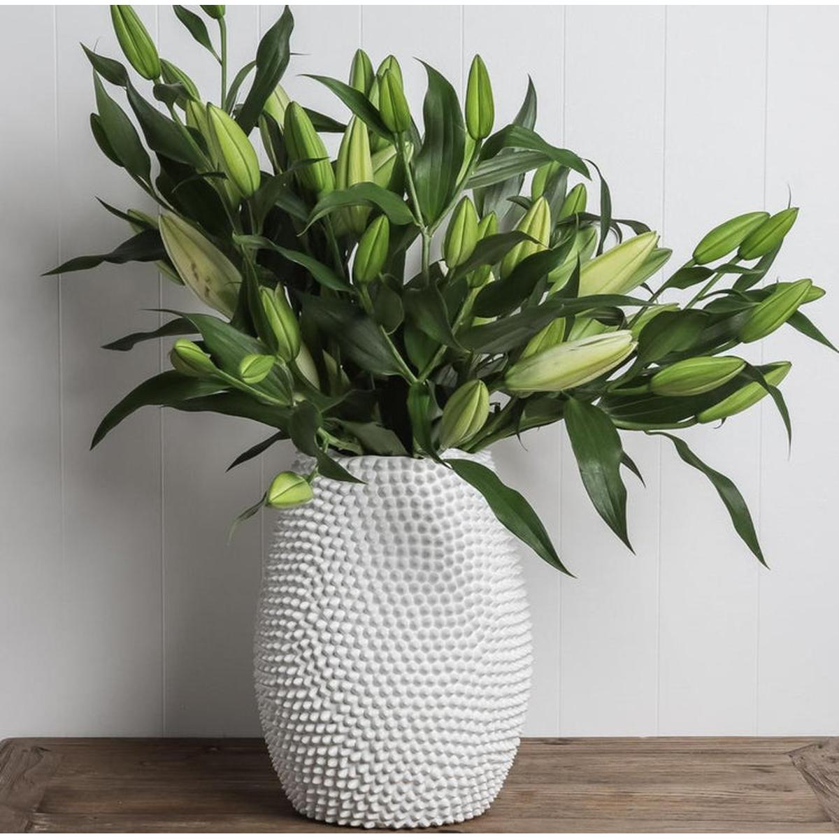 Mediterranean Market Porci Vase White 33x25cm | Minimax
