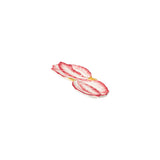 La Ceramica Radicchio Oval Spoon Rest Red 26x10cm with hand-painted radicchio leaf pattern on white ceramic