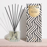 Ecoya Celebration White Musk & Warm Vanilla Diffuser 200ml, reed diffuser in glass bottle with fragrance sticks and decorative label