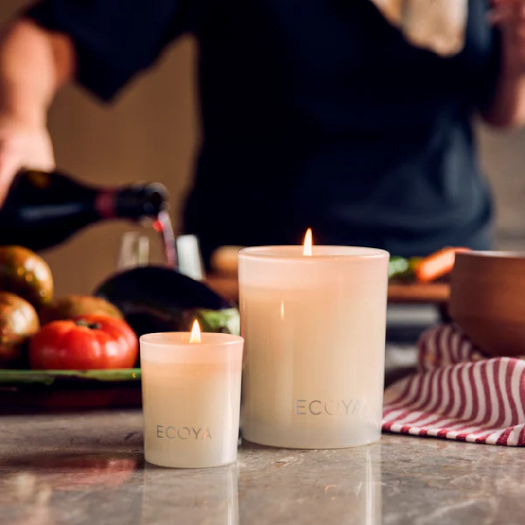 Ecoya Madison Vanilla & Tonka Bean 400g soy candle luxury scented candle with glass jar and lid