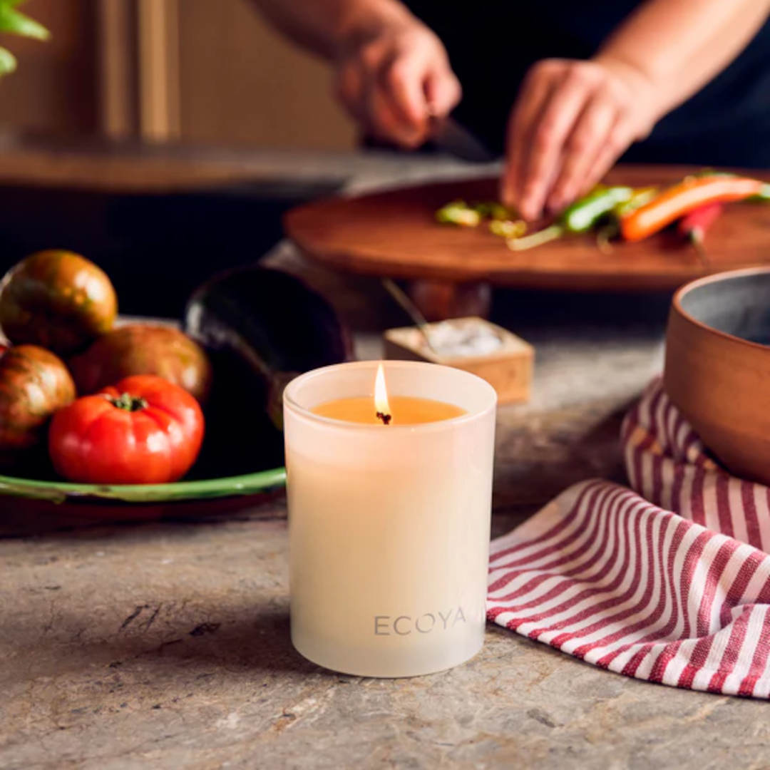 Ecoya Madison Vanilla & Tonka Bean 400g soy candle luxury scented candle with glass jar and lid