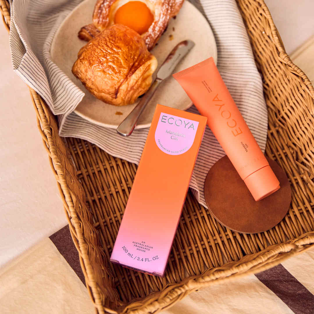 Ecoya Mandarin Gin Hand Cream 100ml luxury fragranced hand cream citrus mandarin scent nourishing moisturiser skincare tube 