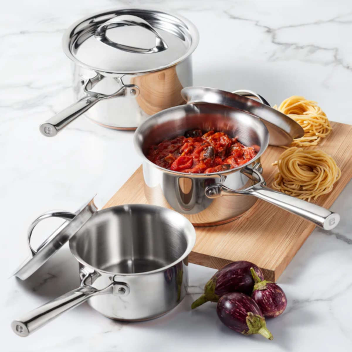 Essteele Per Vita Copper Base Stainless Steel Induction Covered Saucepan 20cm (3.4L) | Minimax