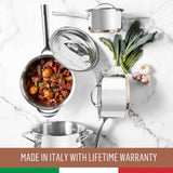 Essteele Per Vita Copper Base Stainless Steel Induction Covered Saucepan 20cm (3.4L) | Minimax