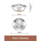 Essteele Per Vita Copper Base Stainless Steel Induction Covered Sauteuse 28cm (5.2L) | Minimax