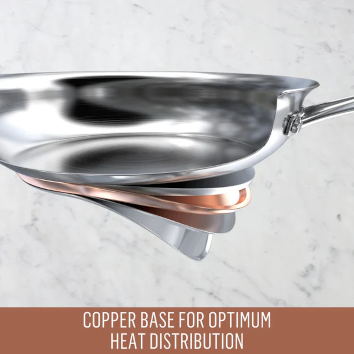 Essteele Per Vita Copper Base Stainless Steel Induction Covered Sauteuse 28cm (5.2L)
