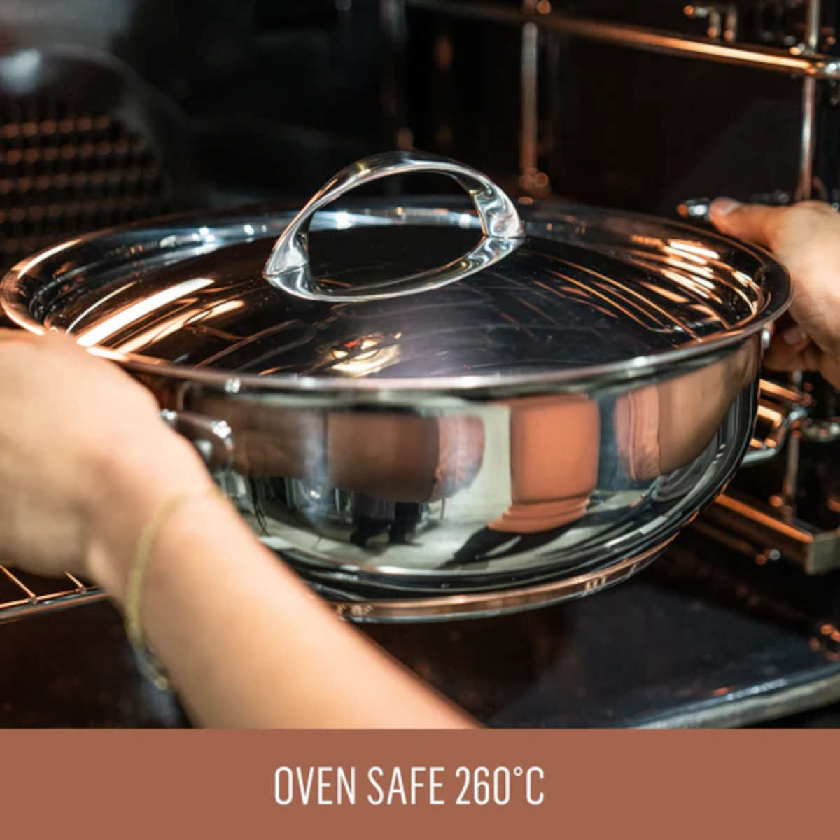 Essteele Per Vita Copper Base Stainless Steel Induction Covered Sauteuse 28cm (5.2L) | Minimax