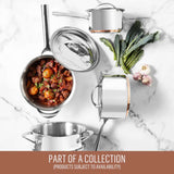 Essteele Per Vita Copper Base Stainless Steel Induction Covered Stockpot 24cm (9L) | Minimax