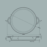 Ironclad Co 36cm Seasoned Cast Iron Grande Legacy Pan