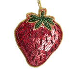Florabelle Ciao Bella! Sequin Strawberry Decoration Red 8cm