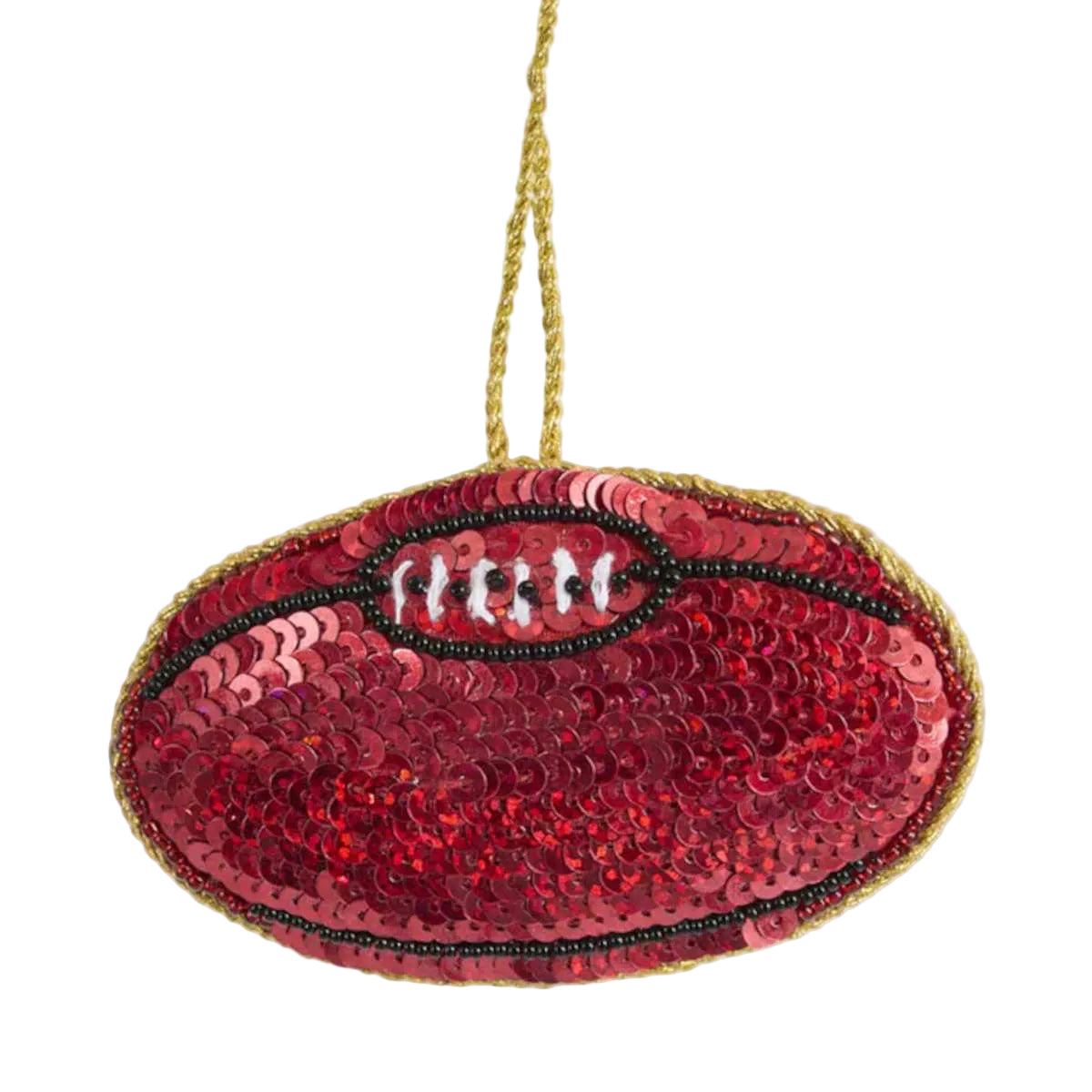 Vixen & Velvet Gilbert Sequin Rubgy Ball Decoration | Minimax