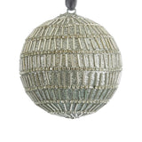 Florabelle Bugle Bead Bauble Silver 10cm