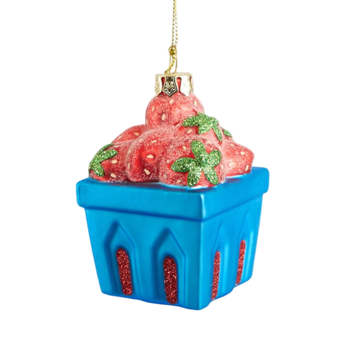Florabelle Strawberry Punnet Hanging Decoration 9cm | Minimax