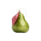 Florabelle Handpainted Capiz Pear Decoration Green 9cm
