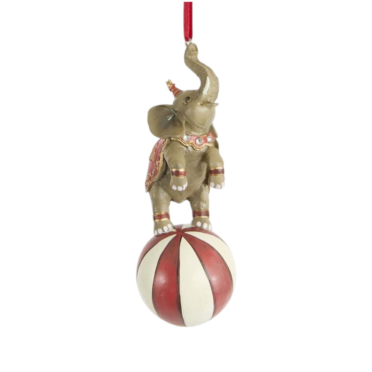 Florabelle Circus Elephant Ball Resin Decoration 12cm
