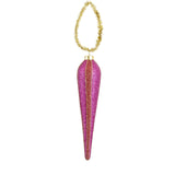 Stripe Finial Hanging Decoration Red/Fuchsia 16cm | Minimax