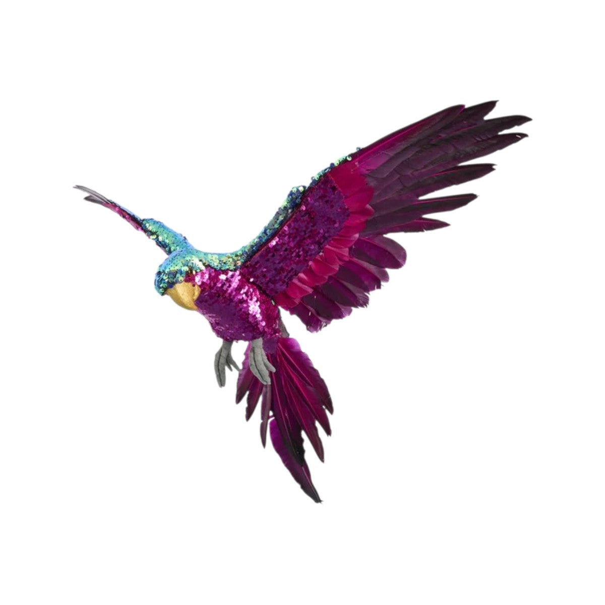 Florabelle Amora Pink Sequin Flying Parrot 50cm