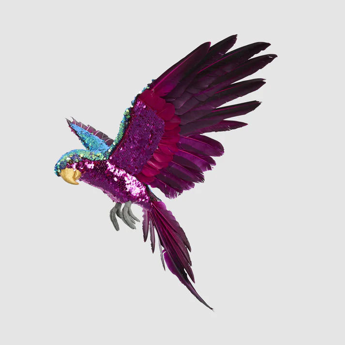 Florabelle Amora Pink Sequin Flying Parrot 50cm