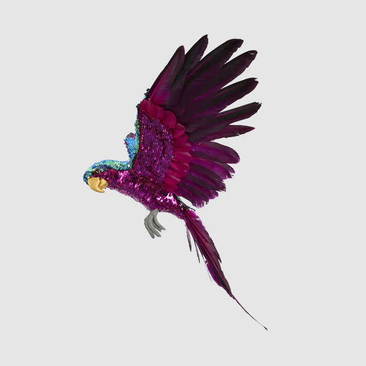 Florabelle Amora Pink Sequin Flying Parrot 50cm
