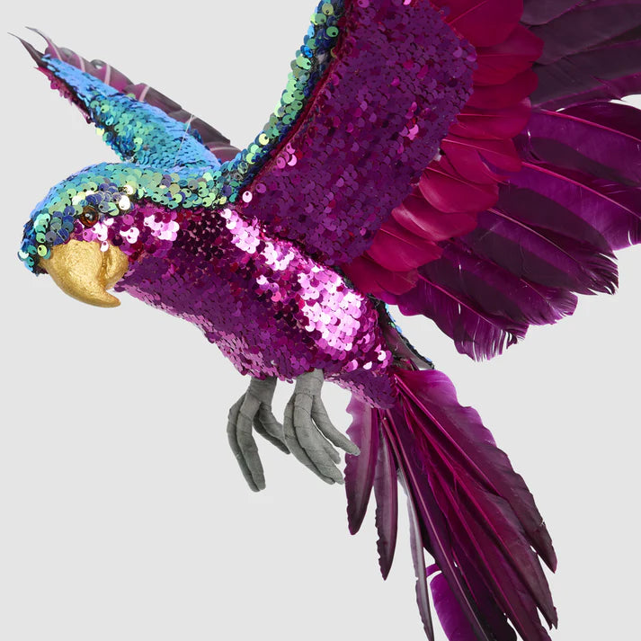 Florabelle Amora Pink Sequin Flying Parrot 50cm