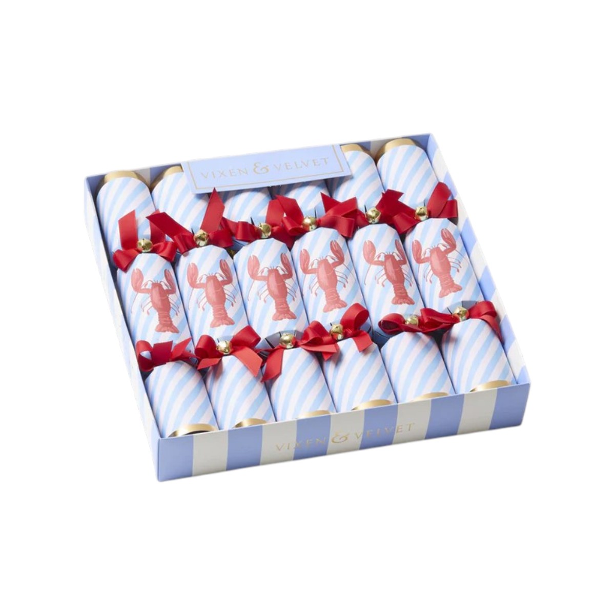 Florabelle Lobster Stripe Crackers box of 6
