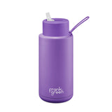 Frank Green Ceramic Reusable Bottle with Straw Lid Cosmic Purple 1L