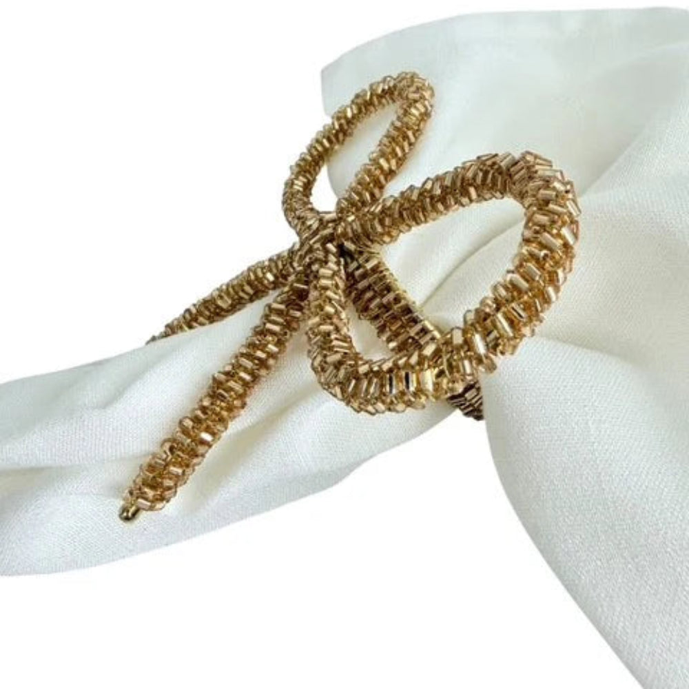 Flair Loop Bow Napkin Ring Gold