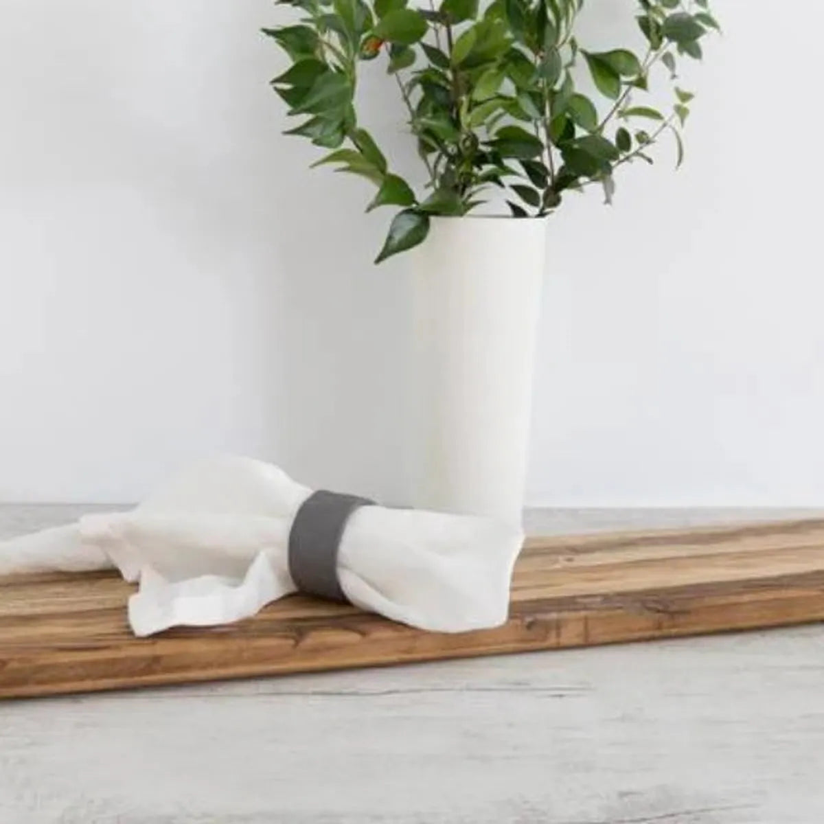 Flax Napkin Ring Charcoal