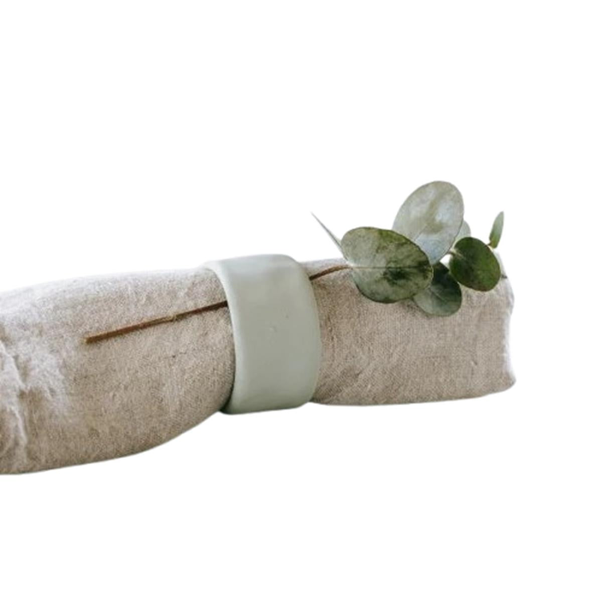 Flax Napkin Ring Duck Egg
