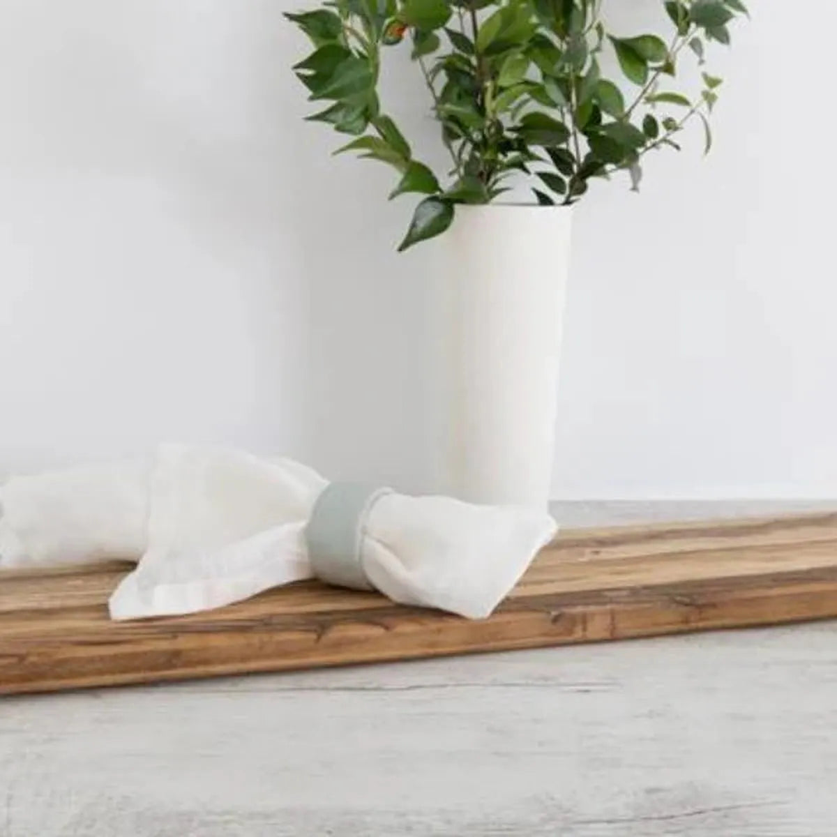 Flax Napkin Ring Duck Egg