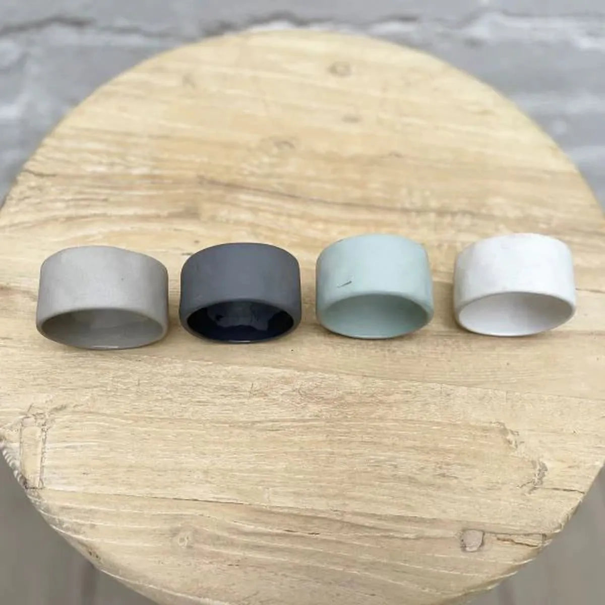 Flax Napkin Ring Duck Egg