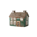 French Country Shingle Tea Light Cottage Green 13x8x11cm | Minimax