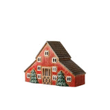 French Country Trees Barn Tealight Red 30.5x11.5x20.5cm | Minimax