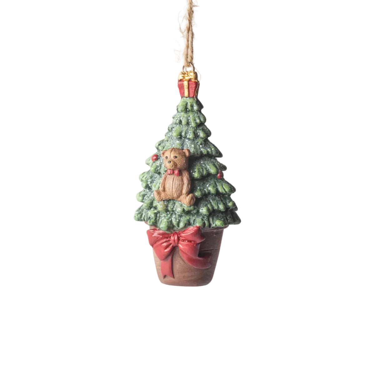 French Country Bear Tree Resin Decor 9cm | Minimax