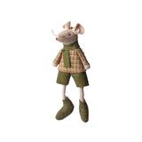 French Country Billy Mouse Hanging Decoration Green 16cm