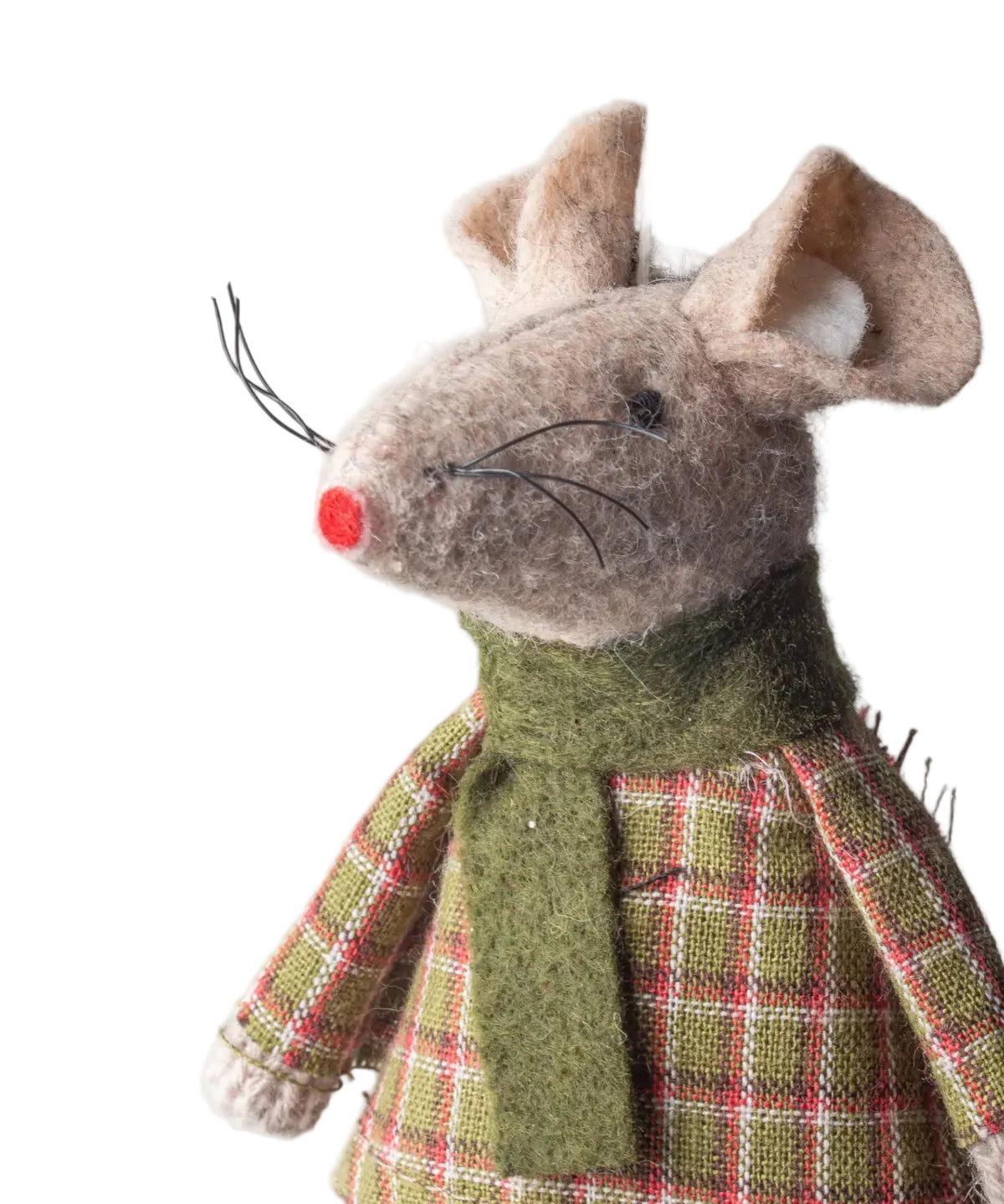 French Country Billy Mouse Hanging Decoration Green 16cm