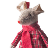 French Country Harry Mouse Hanging Decoration Red 16cm