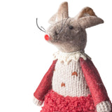 French Country Edna Mouse Hanging Decoration Red 16cm