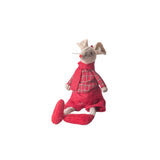 French Country Harry Mouse Sitting Decoration Red 16cm