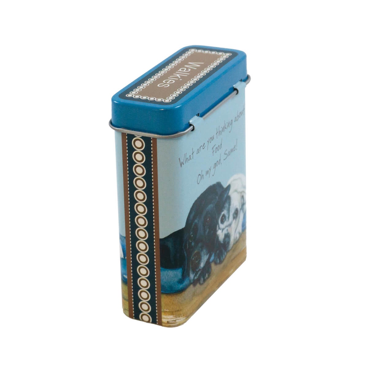The Little Dog Laughed Thinking Food Treat Tin | Minimax - sideview