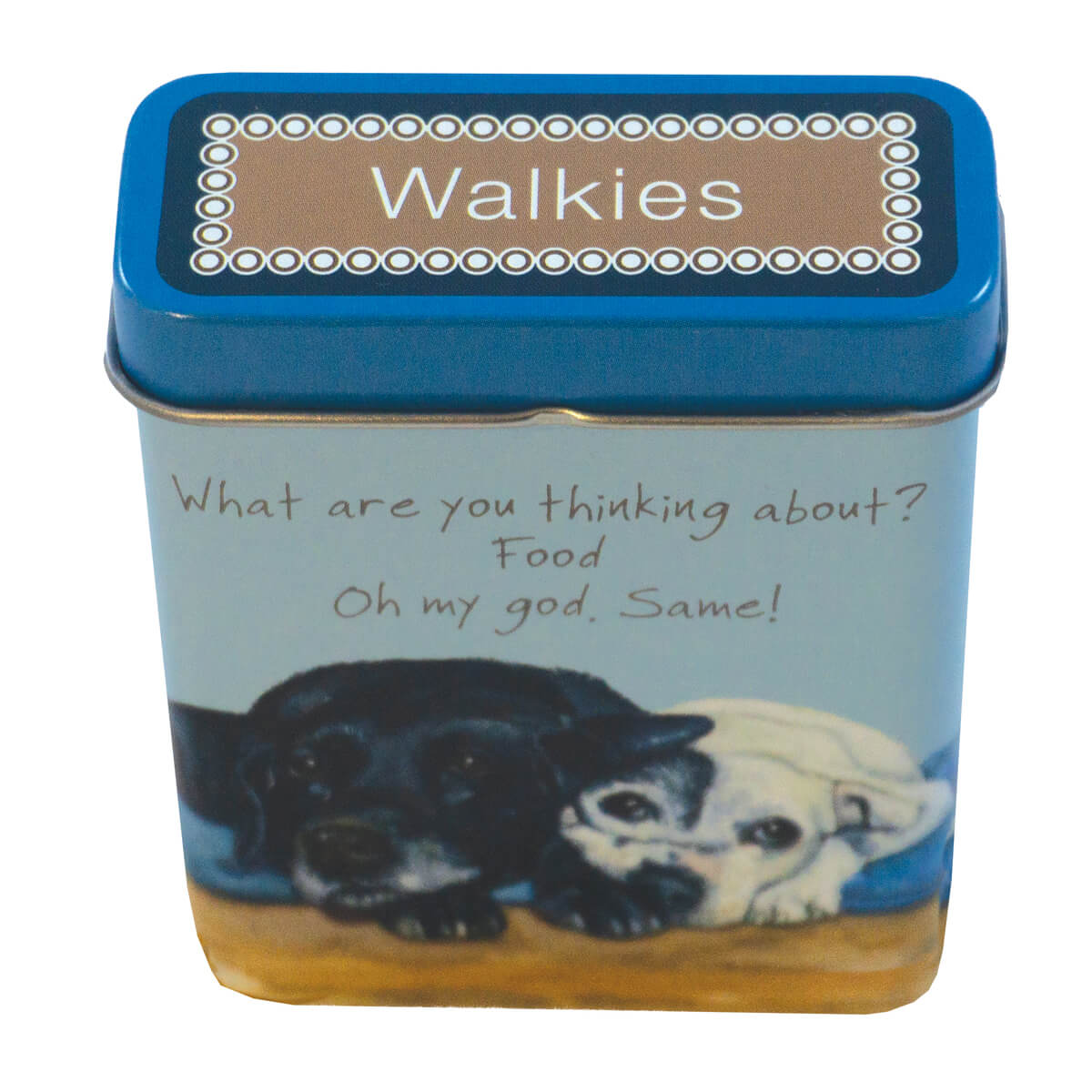 The Little Dog Laughed Thinking Food Treat Tin | Minimax - front view