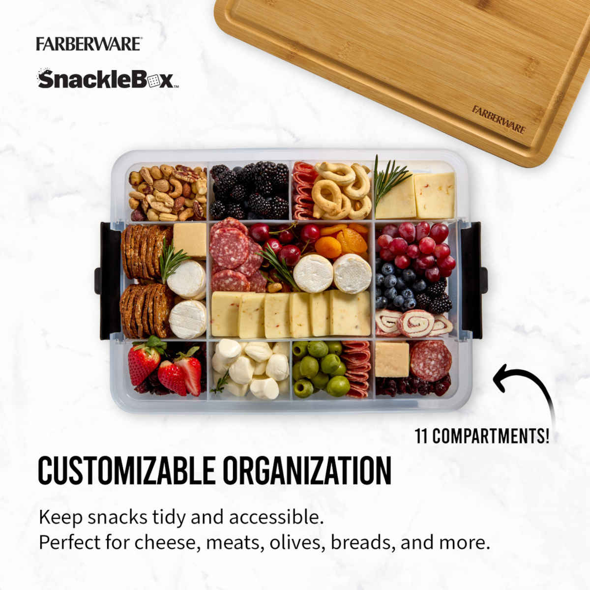 Farberware SnackleBox with Bamboo Board 30 x 40cm | Minimax