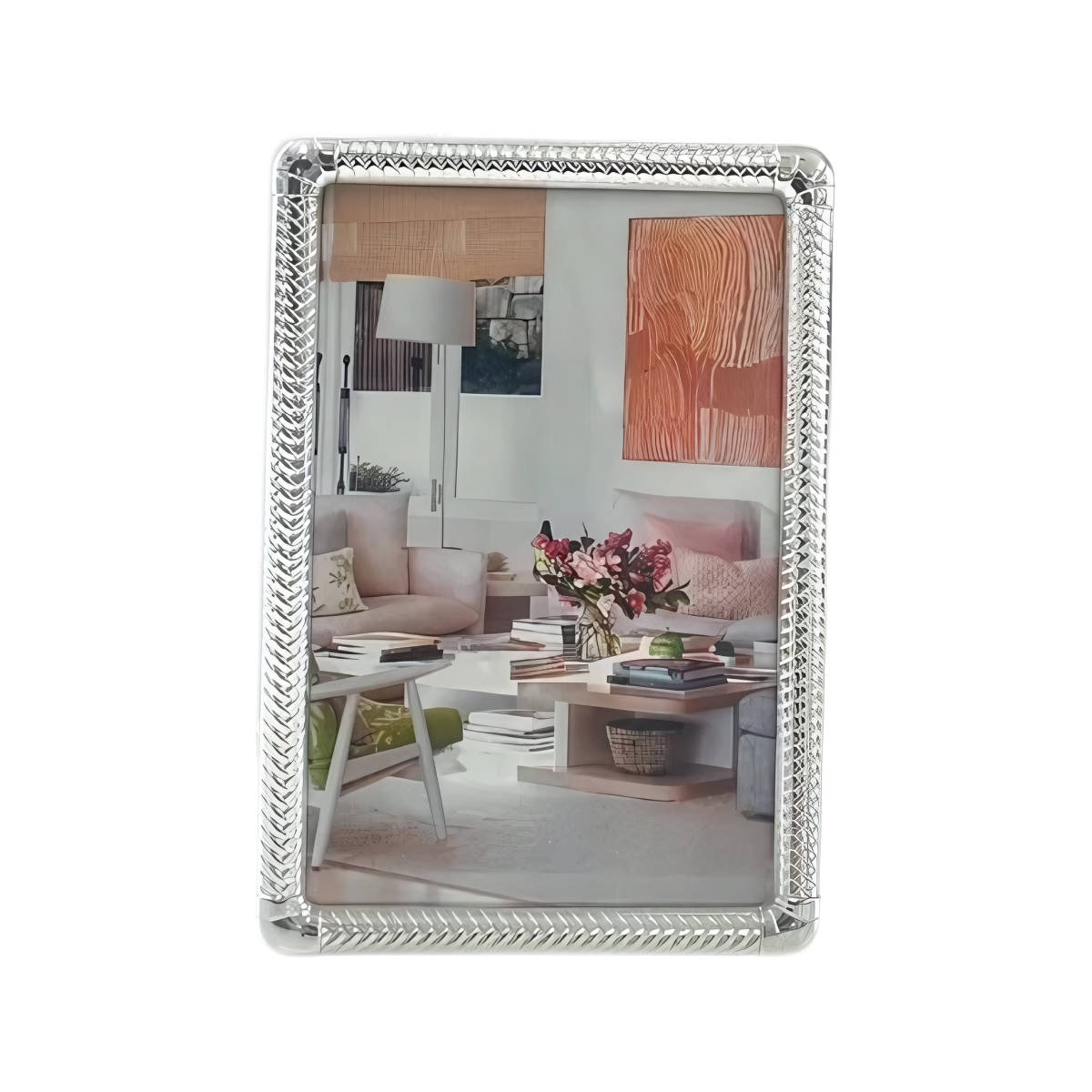 Flair Gifts and Home Bancroft Weave Edge Frame Silver 10 x 15 cm | Minimax