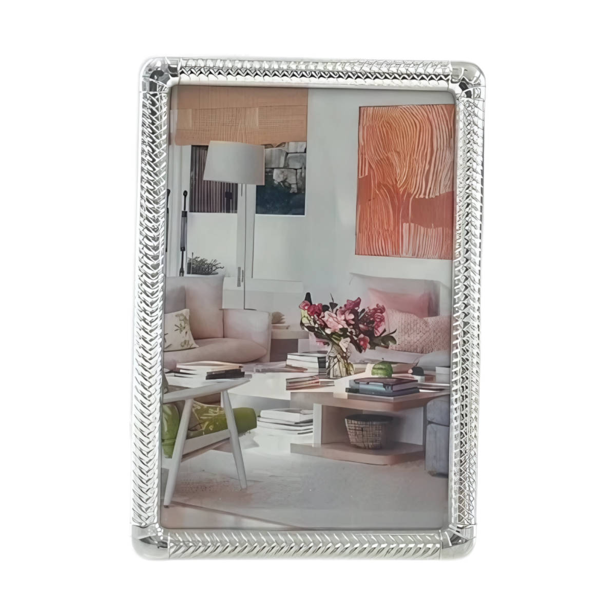Flair Gifts and Home Bancroft Weave Edge Frame Silver 13 x 18 cm | Minimax
