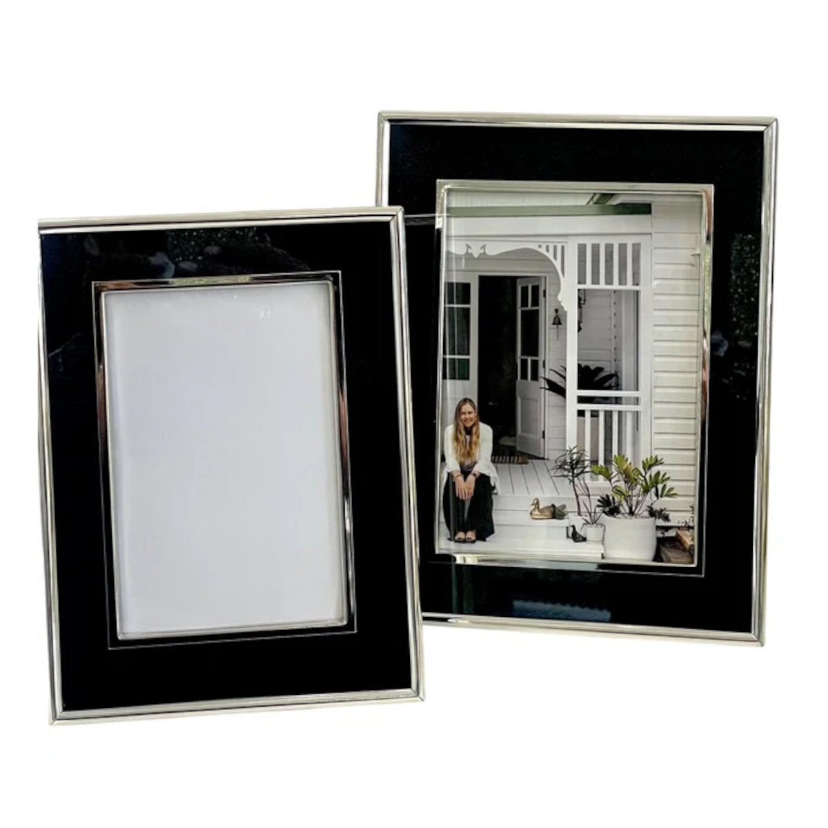Flair Gifts and Home Plated Frame Black & Silver 13 x 18cm | Minimax