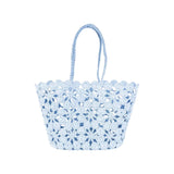French Bazaar Jane Crochet Basket Hydrangea/Gold | Minimax