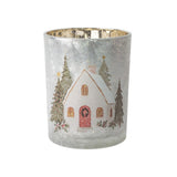 French Country Aurelia Snowy Cottage Votive Large 10x12.5cm | Minimax