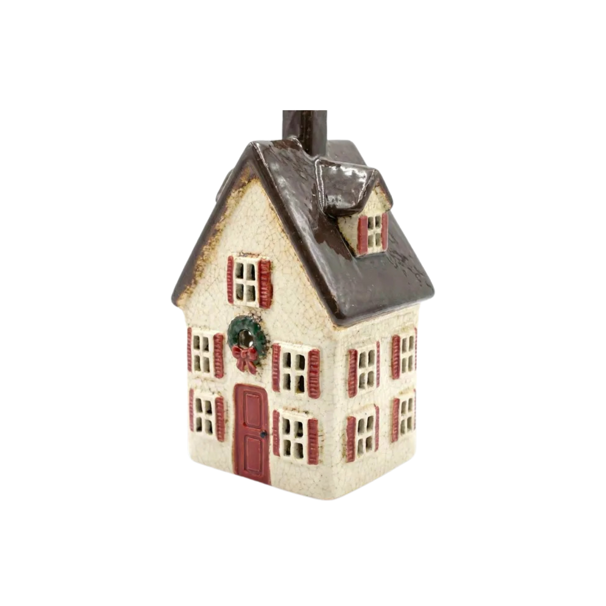 French Country Villa with  Wreath Tealight Slate Tall 12x11.5x22.5cm | Minimax